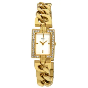 Guess Trend Gold Stainless Steel White Dial Quartz Watch for Ladies - W0540L2