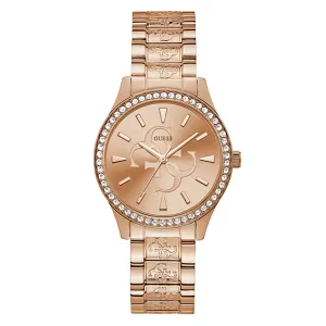 Guess Women's Watch Rose Gold Tone Case Quartz