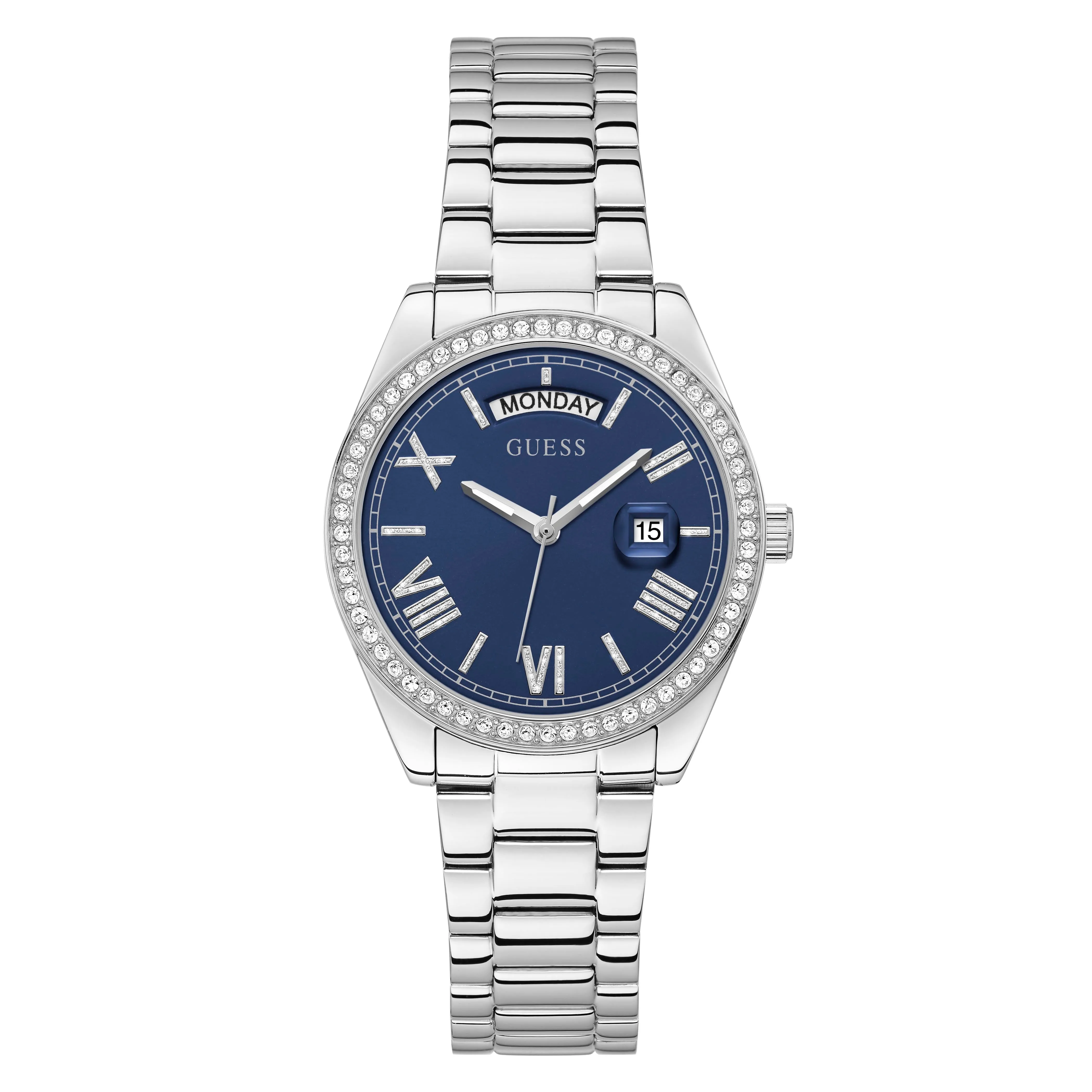 Guess Women's Watch Silver Tone Case Quartz