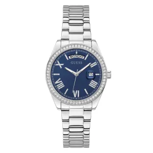 Guess Women's Watch Silver Tone Case Quartz