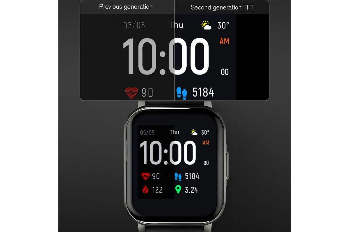 Haylou LS02 1.4" Large HD Screen Smart Watch Black