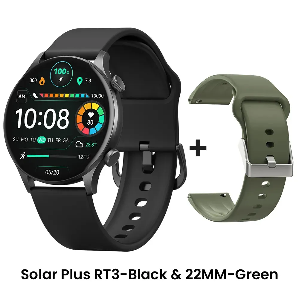 HAYLOU Solar Plus RT3 Smart Watches Custom Watch Face Heart Rate Monitor 105 Sport Models Bluetooth Phone Call IP68 Waterproof