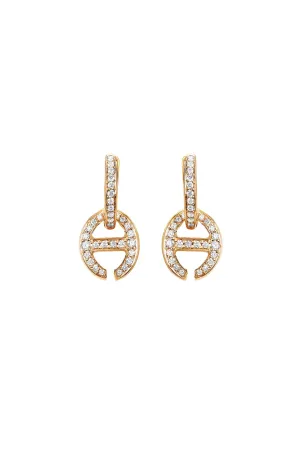 HOORSENBUHS | 18K ROSE GOLD KLAASP DIAMOND EARRINGS