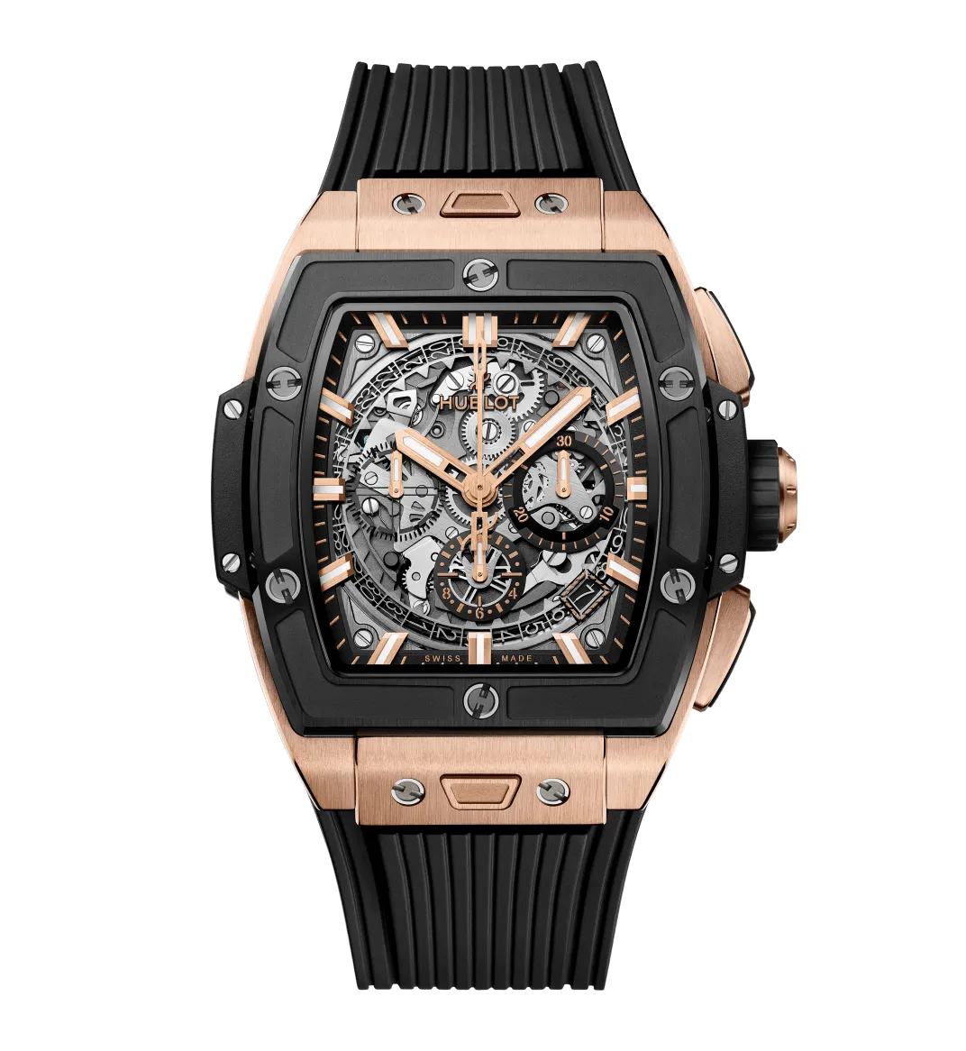 Hublot Spirit of Big Bang King Gold Ceramic, 42mm with Black Rubber Strap