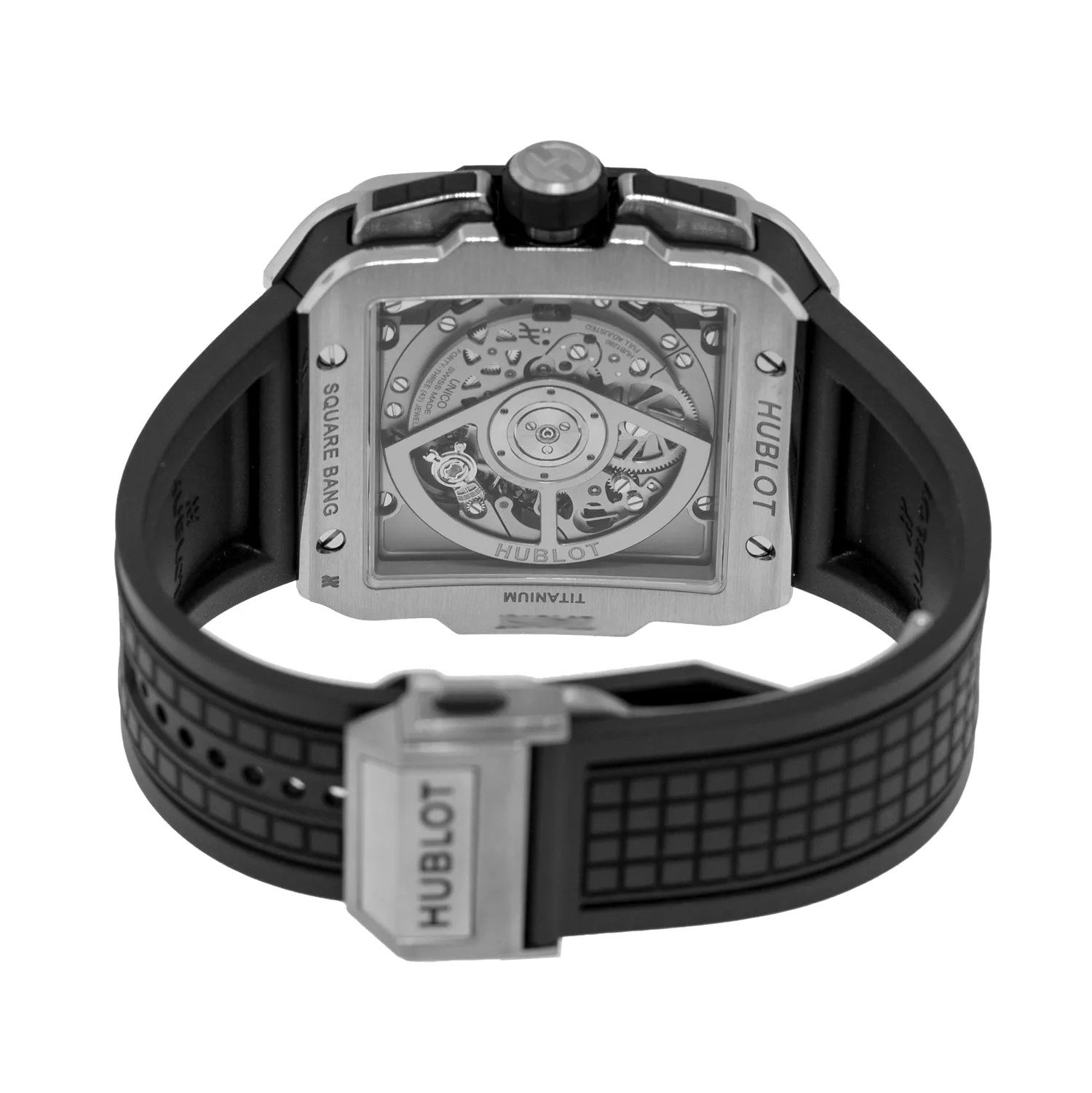 Hublot Square Bang Unico 42mm Titanium Skeleton Dial Diamond Bezel 821.NX.0170.RX.1204