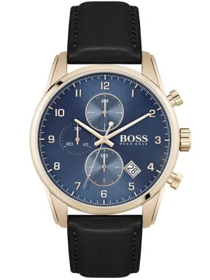 Hugo Boss 1513783 Skymaster Blue Dial Stainless Steel Quartz Men's Watch