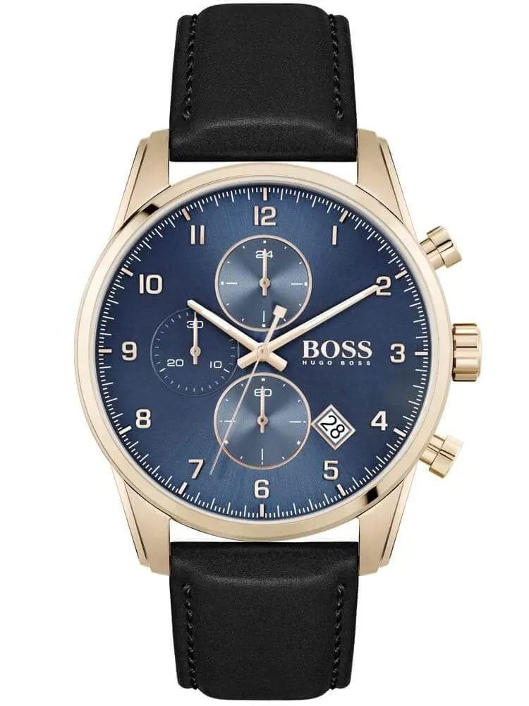 Hugo Boss 1513783 Skymaster Blue Dial Stainless Steel Quartz Men's Watch