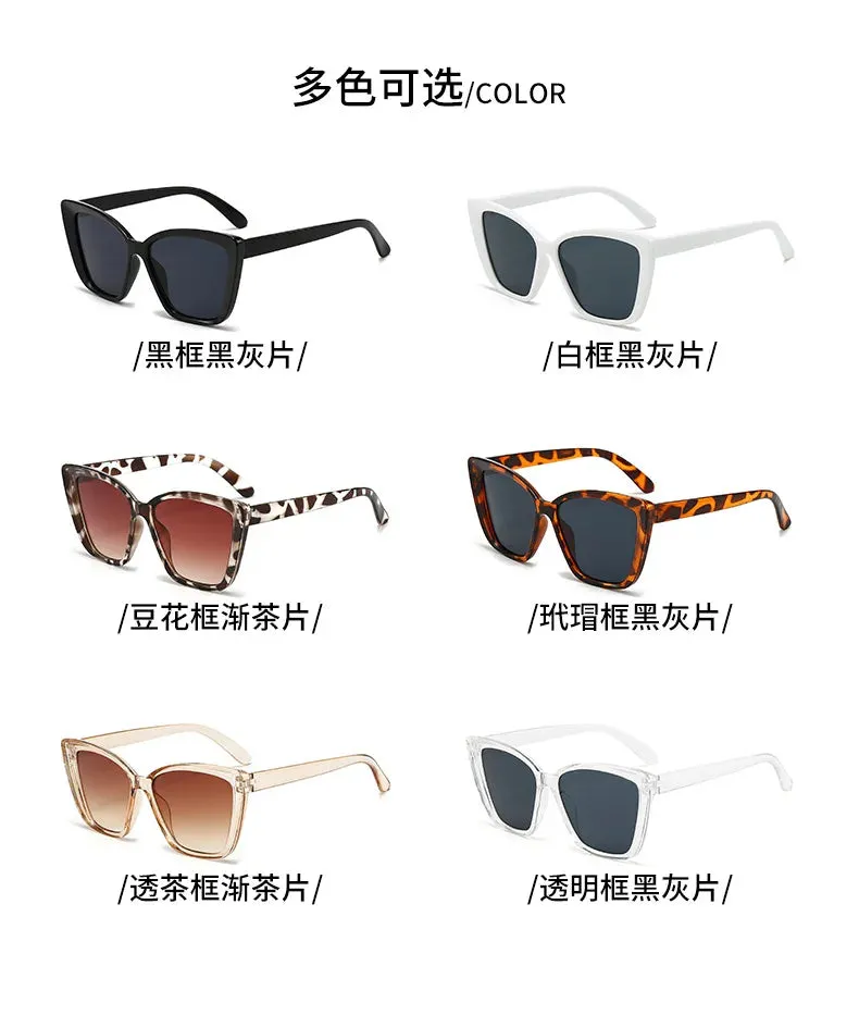 INS Vintage Cat Eye Sunglasses Women Square Small Frame Sun Glasses Female Brand Designer Retro Shades Fashion