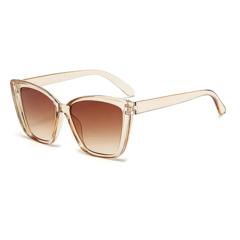 INS Vintage Cat Eye Sunglasses Women Square Small Frame Sun Glasses Female Brand Designer Retro Shades Fashion