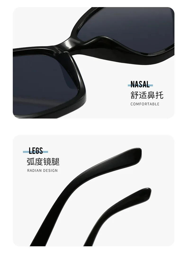 INS Vintage Cat Eye Sunglasses Women Square Small Frame Sun Glasses Female Brand Designer Retro Shades Fashion