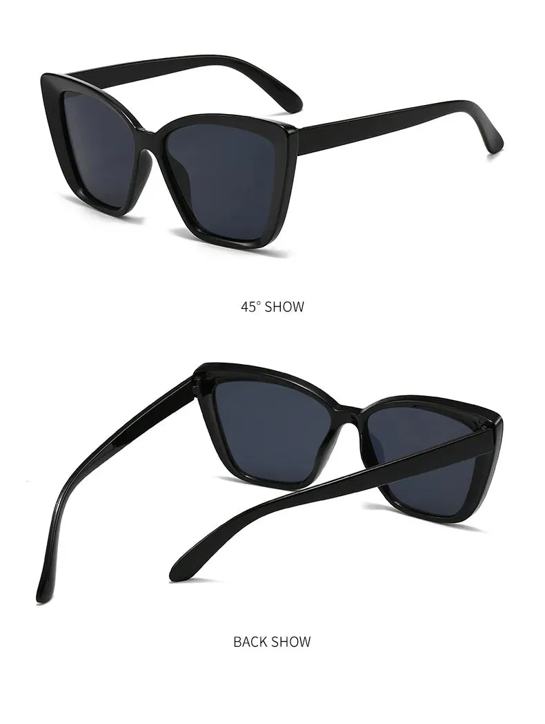 INS Vintage Cat Eye Sunglasses Women Square Small Frame Sun Glasses Female Brand Designer Retro Shades Fashion