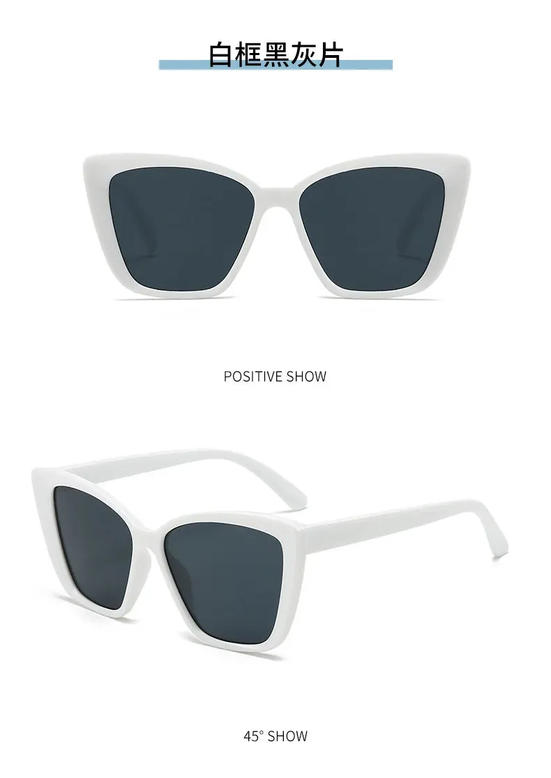 INS Vintage Cat Eye Sunglasses Women Square Small Frame Sun Glasses Female Brand Designer Retro Shades Fashion