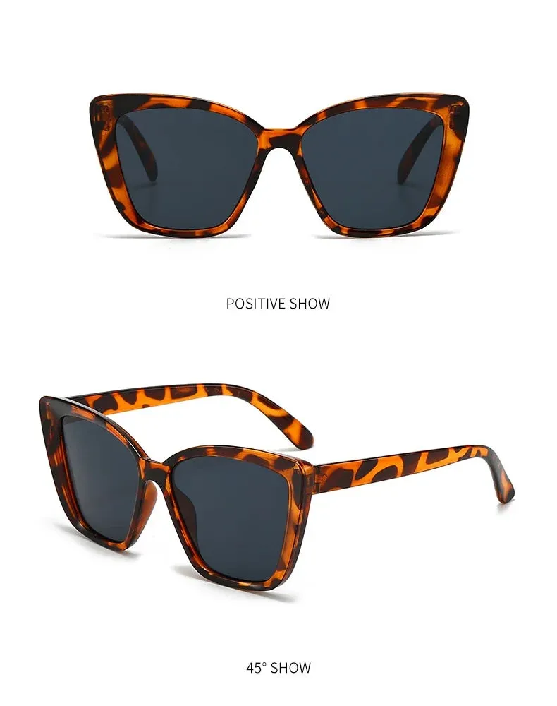 INS Vintage Cat Eye Sunglasses Women Square Small Frame Sun Glasses Female Brand Designer Retro Shades Fashion