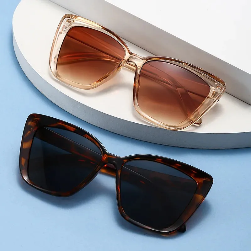 INS Vintage Cat Eye Sunglasses Women Square Small Frame Sun Glasses Female Brand Designer Retro Shades Fashion