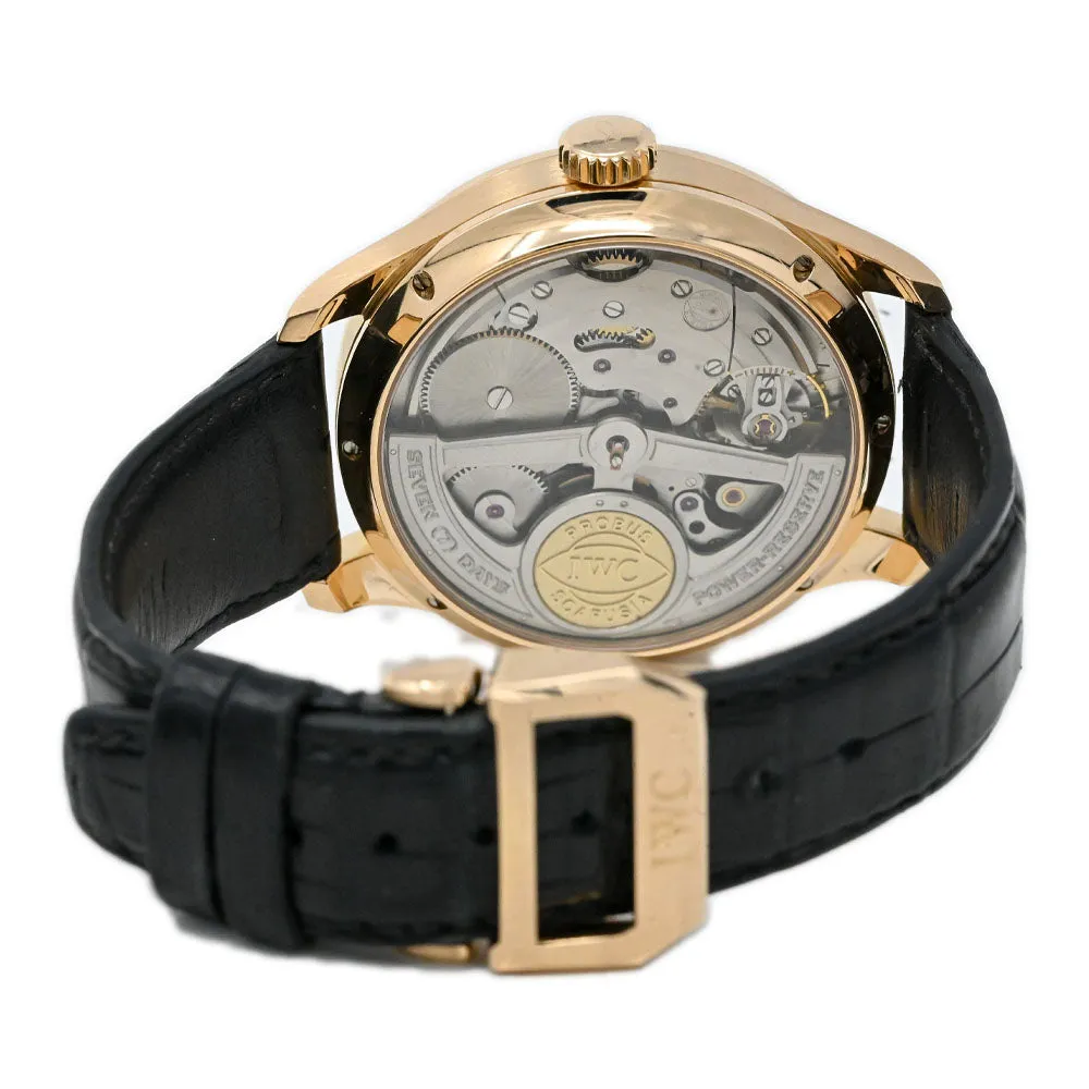 IWC Men's Portuguese Perpetual Calendar Black Arabic Numeral Dial Watch Reference #: IW502103