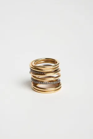 JOANNE FISKE | GOLD 7 ROW SPIRAL RING