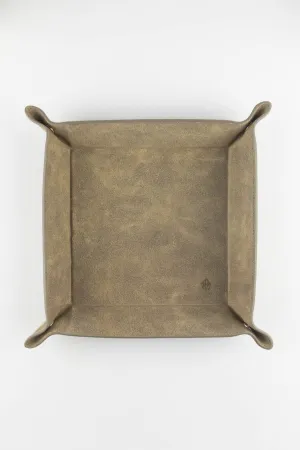 JPM Large Suede Leather Valet Watch Tray in GREY