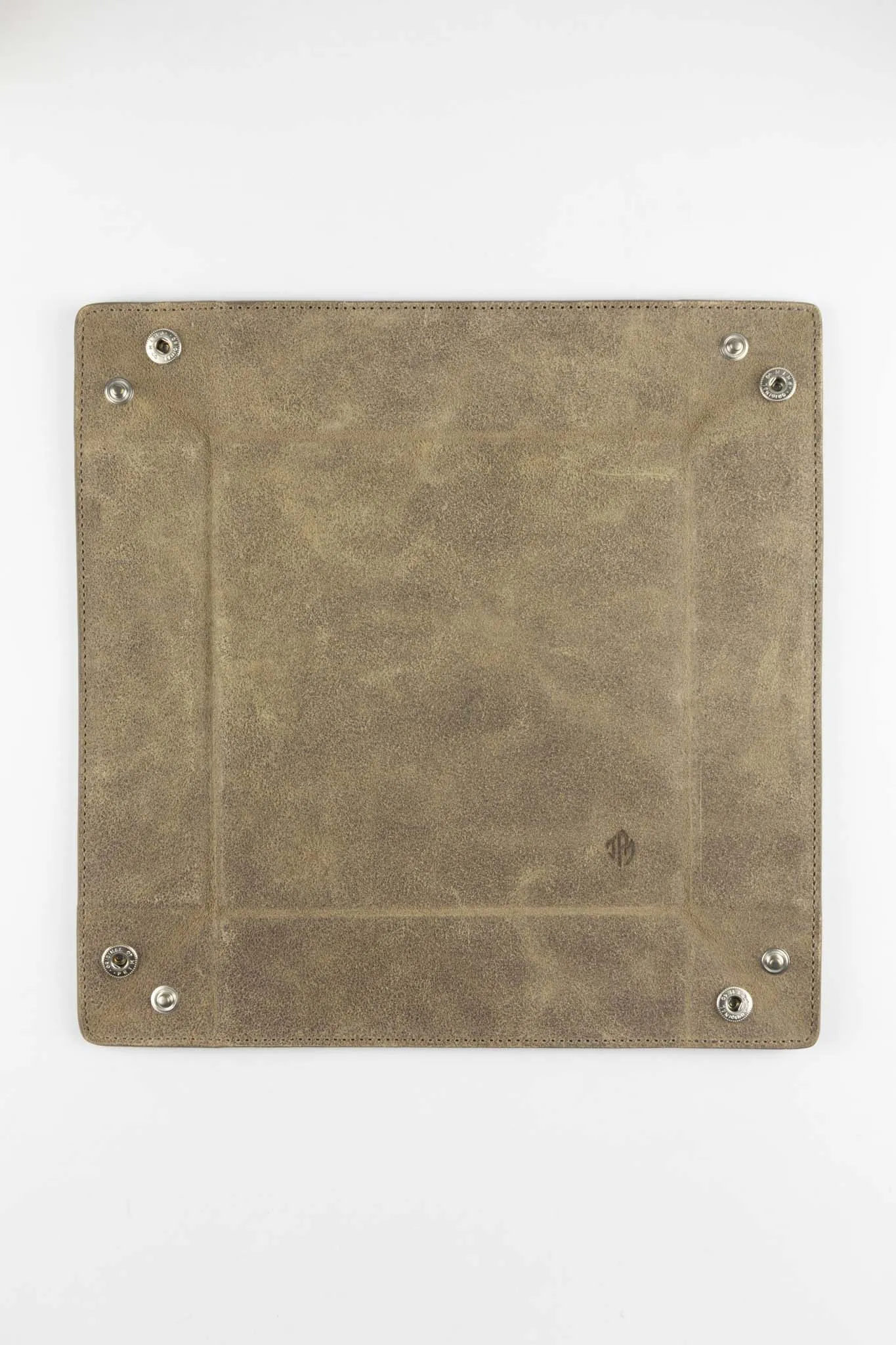 JPM Large Suede Leather Valet Watch Tray in GREY