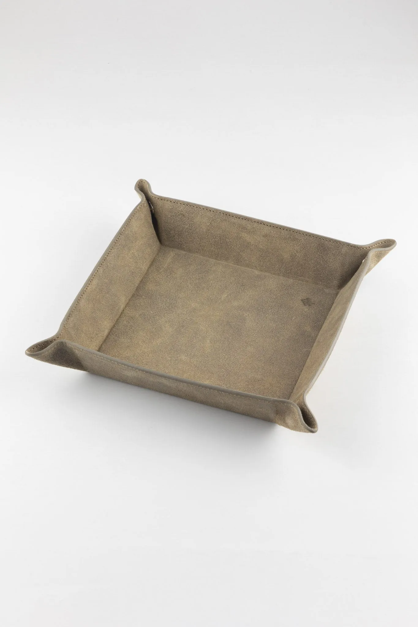 JPM Large Suede Leather Valet Watch Tray in GREY