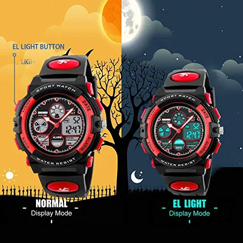 Kids Digital Watch (Red)
