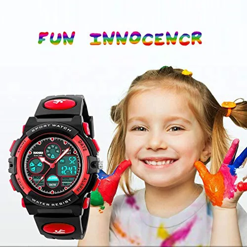 Kids Digital Watch (Red)