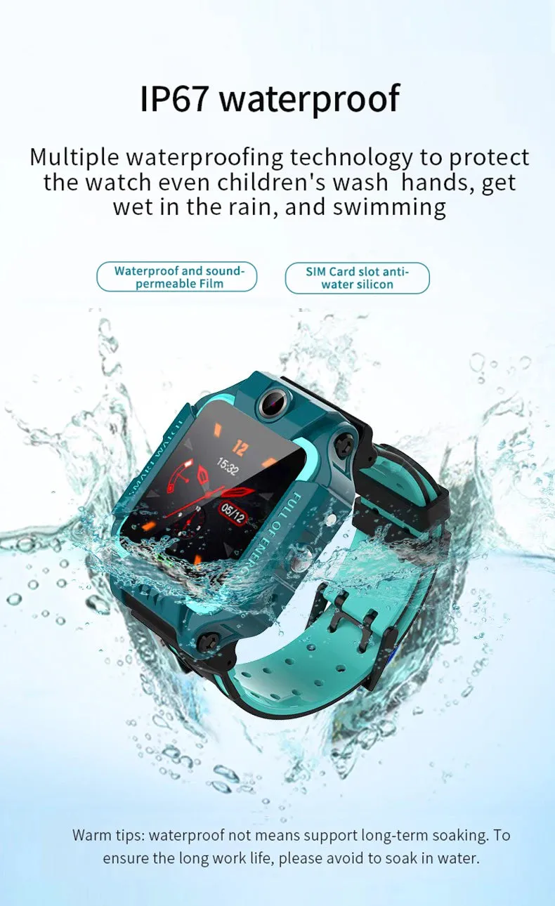 Kids Smart Watch Waterproof IP67 SOS Antil-lost Phone Call  Watch With SIM Card Location Tracker Smartwatch For Children Gifts