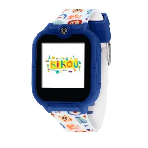 kikou kids game watch smart blue/white silicon strap