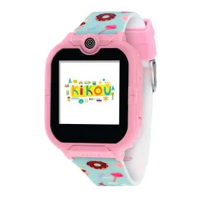 kikou kids game watch smart pink silicon strap