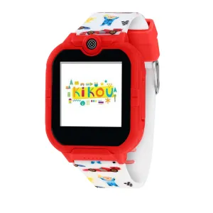 kikou kids game watch smart red/white silicon strap