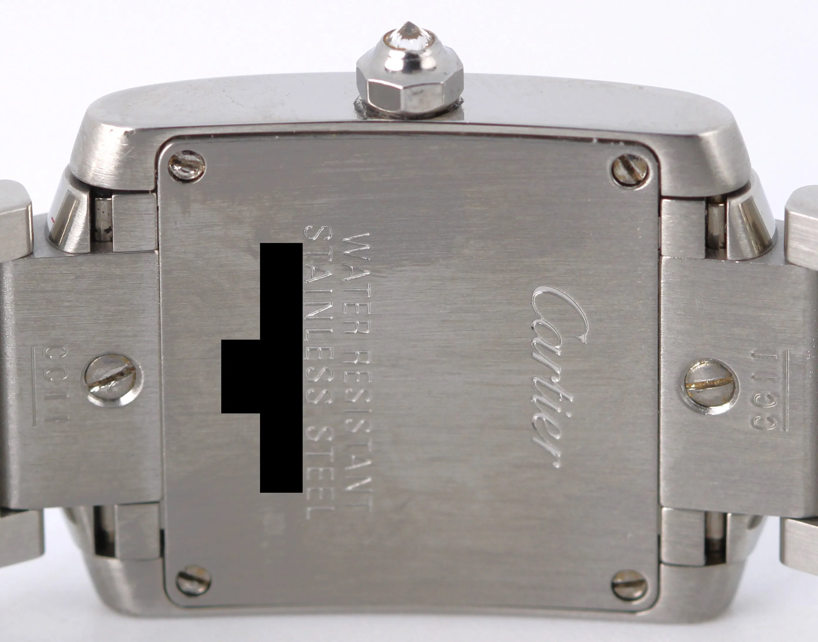Ladies Cartier Tank Française DIAMOND Steel White Roman 20mmX25mm 2384 Watch