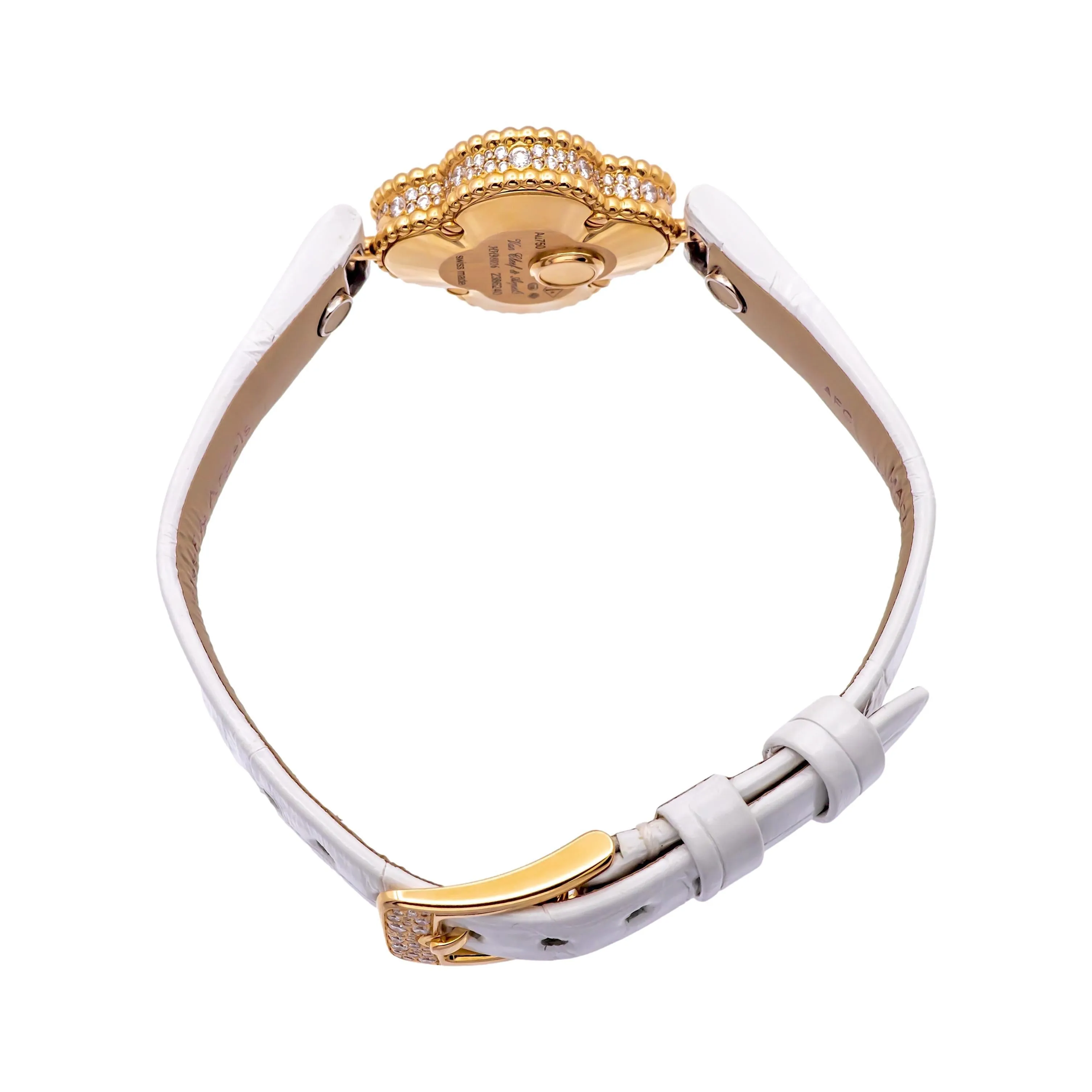 Ladie's Van Cleef & Arpels 18K Rose Gold Sweet Alhambra Diamond Watch 23mm