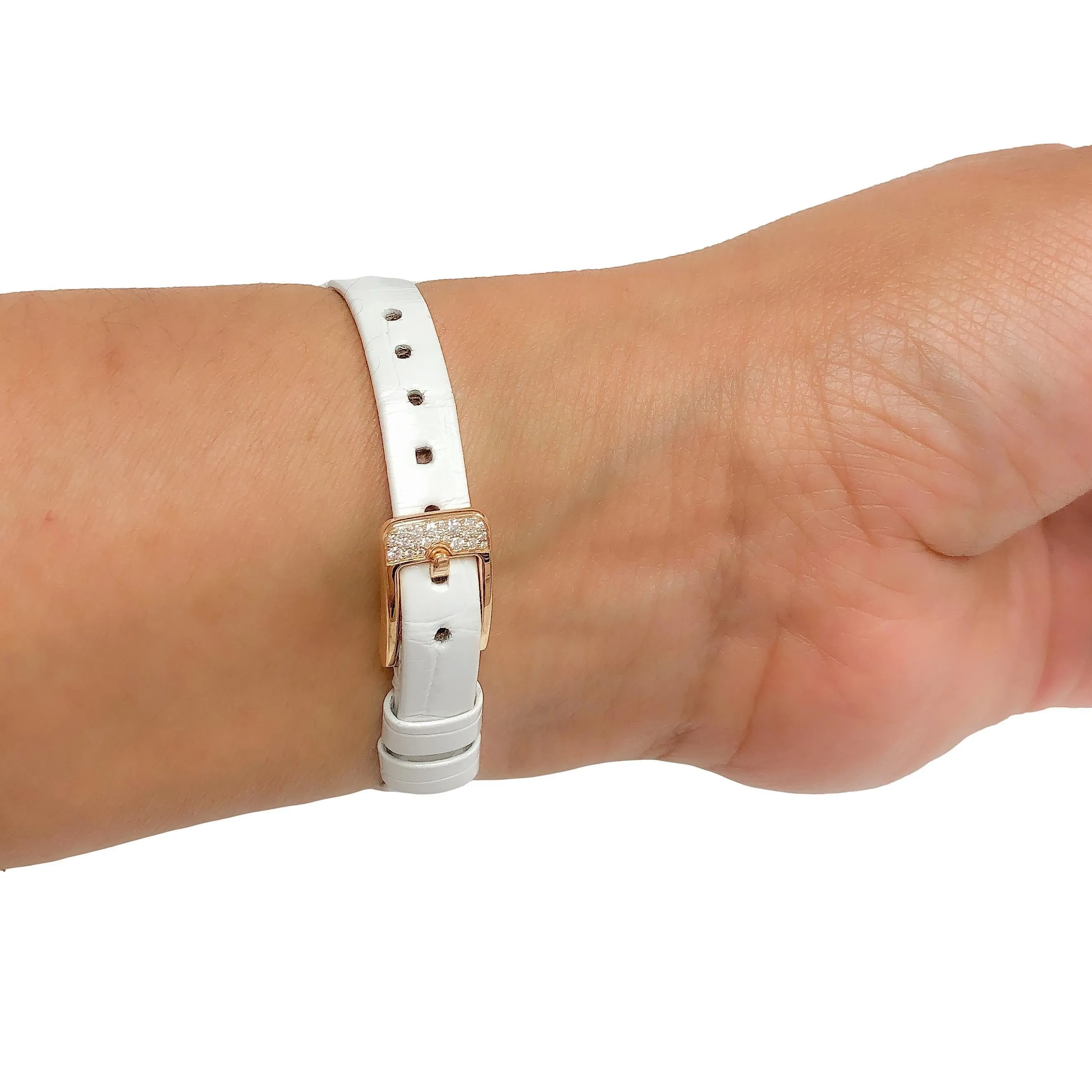 Ladie's Van Cleef & Arpels 18K Rose Gold Sweet Alhambra Diamond Watch 23mm