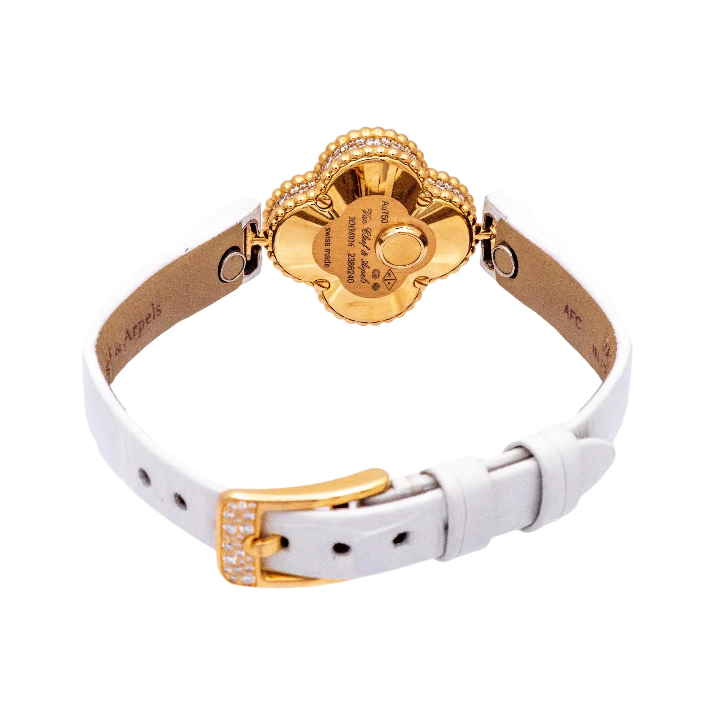 Ladie's Van Cleef & Arpels 18K Rose Gold Sweet Alhambra Diamond Watch 23mm