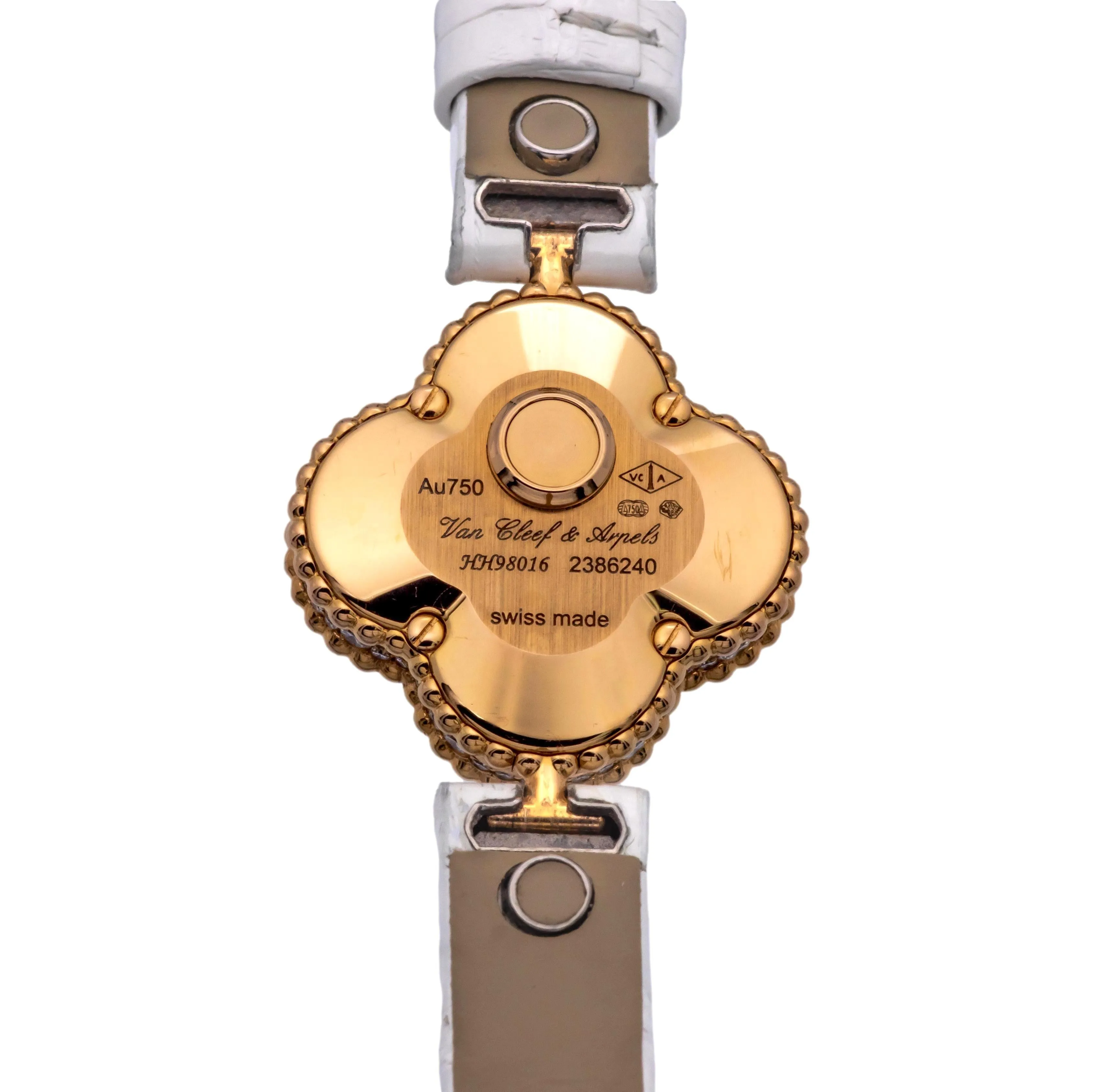 Ladie's Van Cleef & Arpels 18K Rose Gold Sweet Alhambra Diamond Watch 23mm