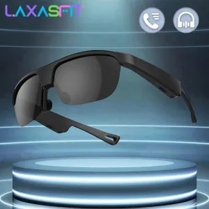 LAXASFIT New G02 Smart Bluetooth Glasses Listen to Music Answer Phone Men and Women Fashion Sunglasses Smart Glasses