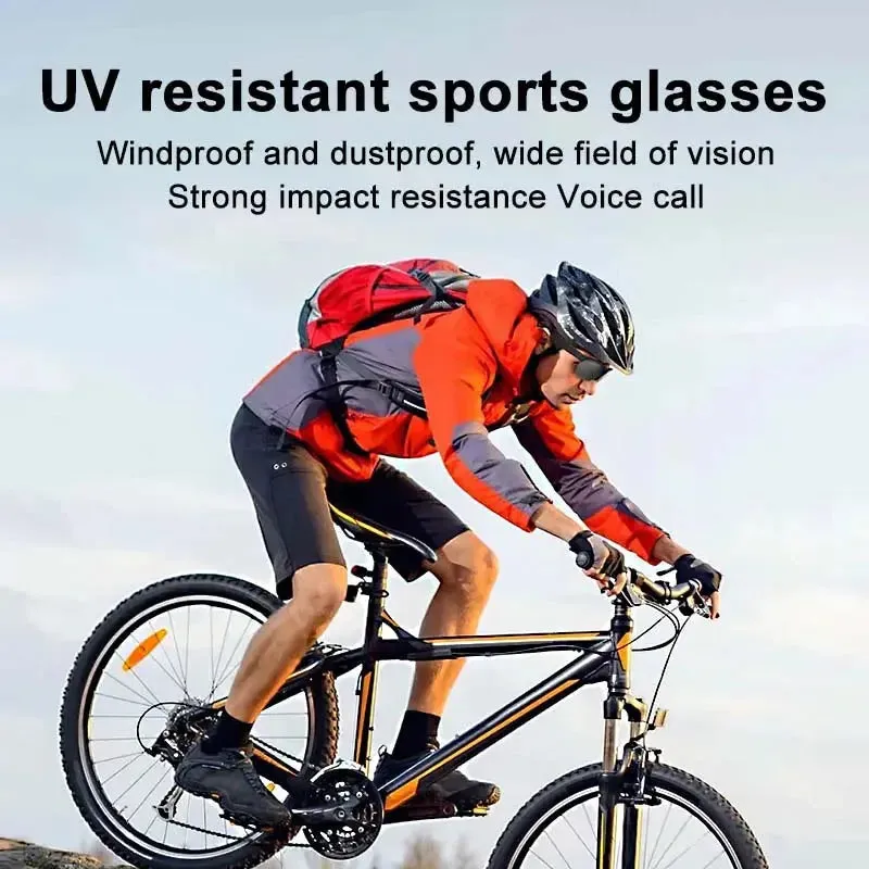 LAXASFIT New G02 Smart Bluetooth Glasses Listen to Music Answer Phone Men and Women Fashion Sunglasses Smart Glasses