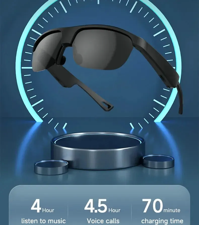 LAXASFIT New Smart Bluetooth Glasses Listen to music Receive calls Sunglasses for men and women Smart Glasses Holiday Gift
