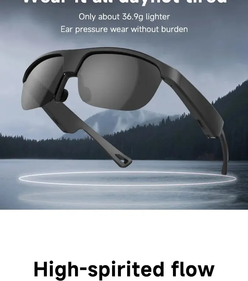 LAXASFIT New Smart Bluetooth Glasses Listen to music Receive calls Sunglasses for men and women Smart Glasses Holiday Gift