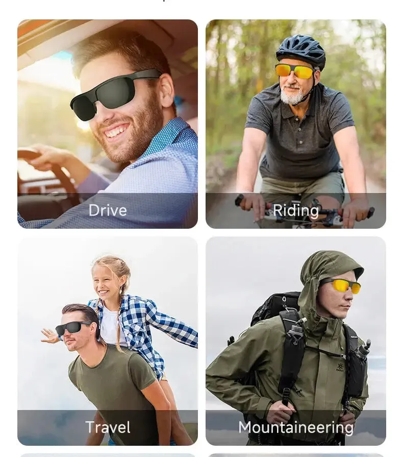 LAXASFIT New Smart Bluetooth Glasses Listen to music Receive calls Sunglasses for men and women Smart Glasses Holiday Gift