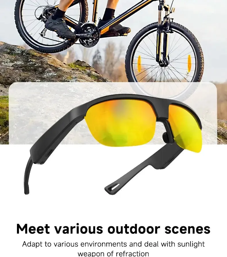 LAXASFIT New Smart Bluetooth Glasses Listen to music Receive calls Sunglasses for men and women Smart Glasses Holiday Gift