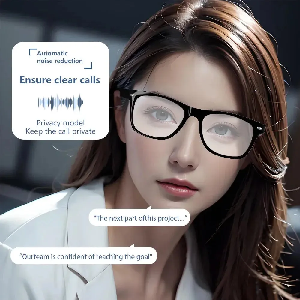 LAXASFIT Smart Bluetooth Glasses HD Talking Music Headset with Microphone Stereo Sound Sports Smart Glasses Man Woman Gift