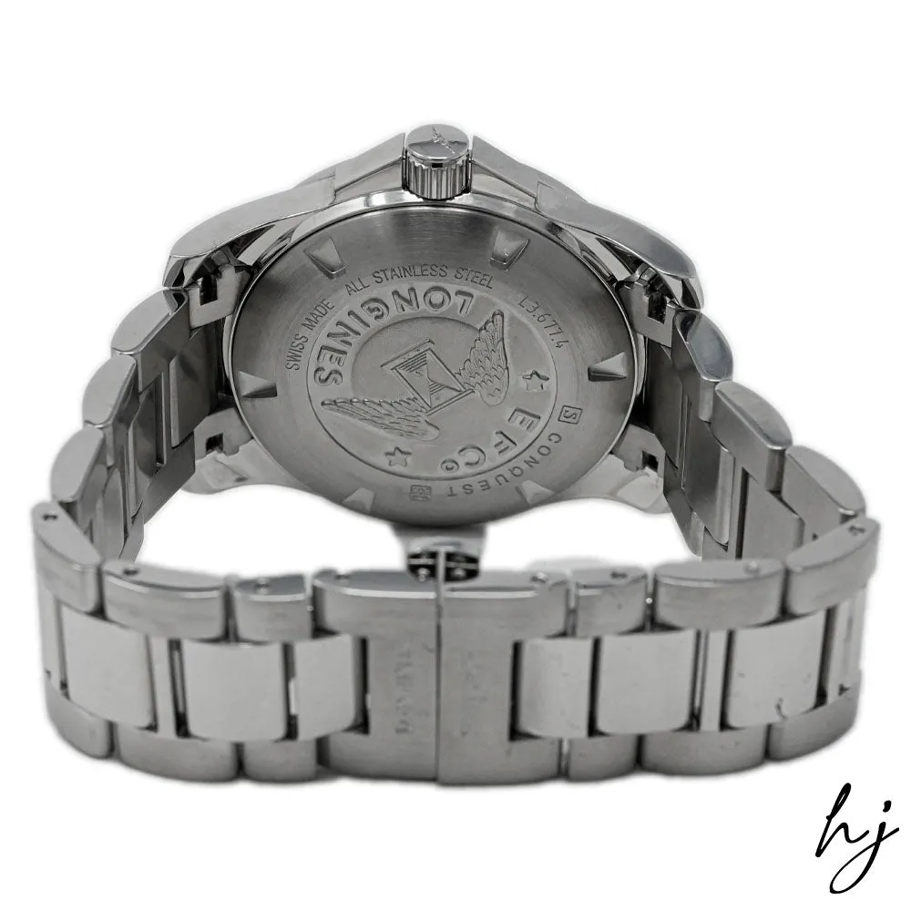 Longines Men's Conquest Stainless Steel 41mm Silver Stick Dial Watch Reference #: L3.677.4.76.6