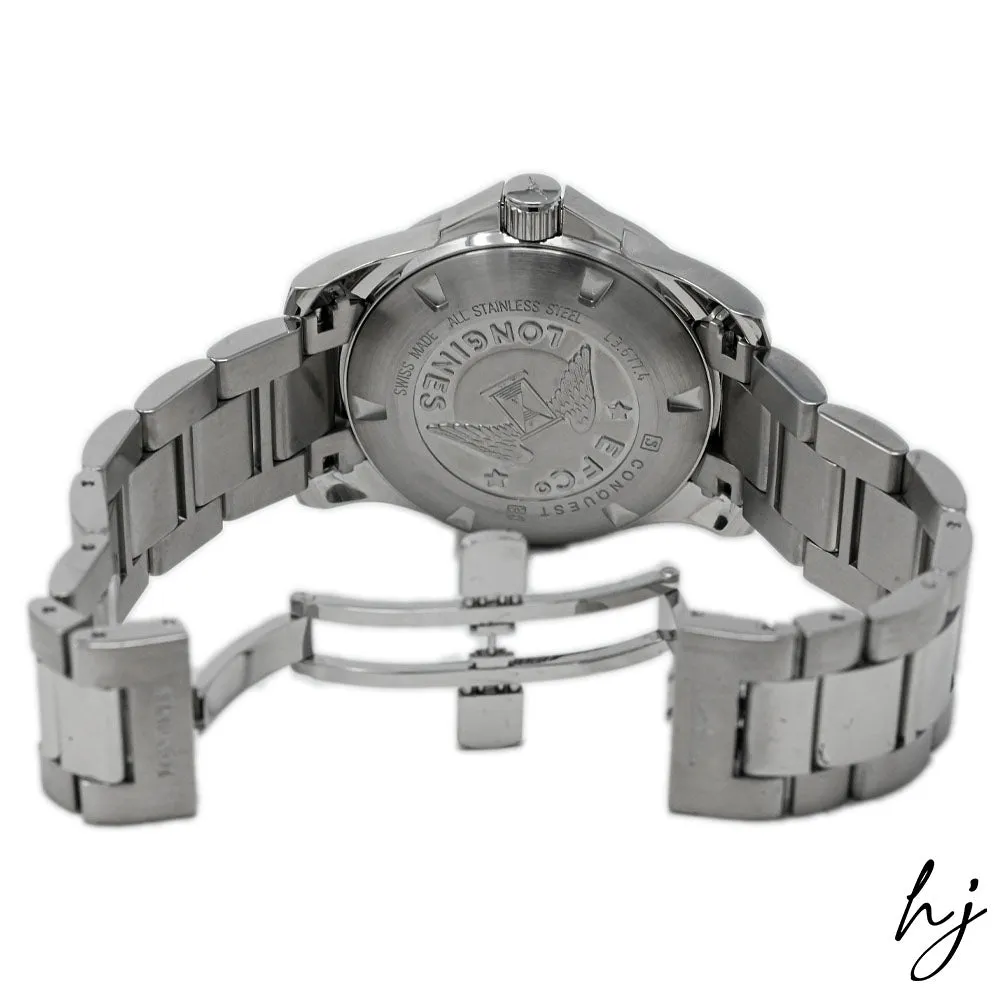 Longines Men's Conquest Stainless Steel 41mm Silver Stick Dial Watch Reference #: L3.677.4.76.6