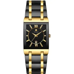 Luxury Black Gold Watch Quartz Watche Square Women Wristwatch