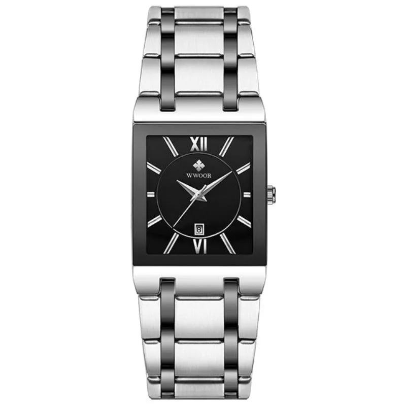 Luxury Black Gold Watch Quartz Watche Square Women Wristwatch