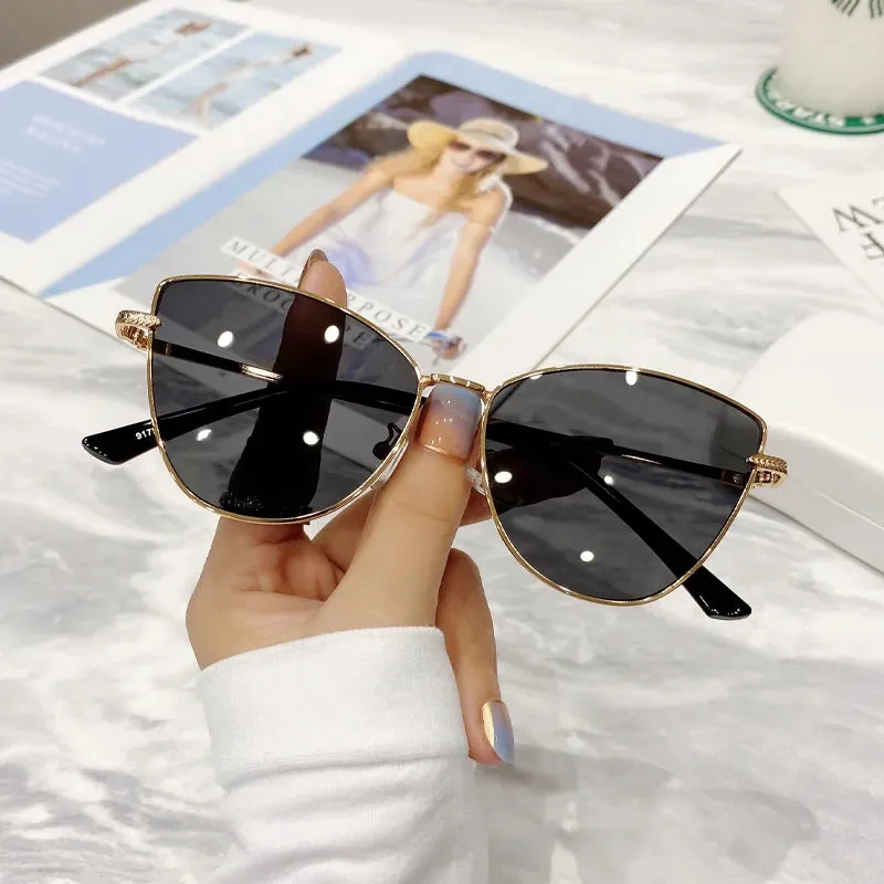 Luxury Metal Sunglasses Women Men Square Sun Glasses Ladies Shades Gradient Eyewear UV400 Goggles