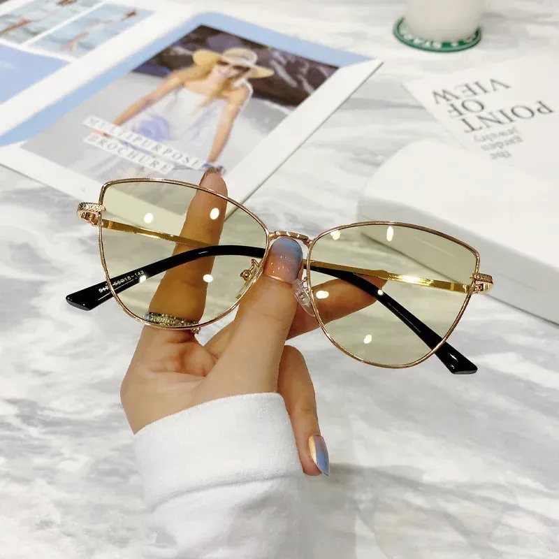 Luxury Metal Sunglasses Women Men Square Sun Glasses Ladies Shades Gradient Eyewear UV400 Goggles