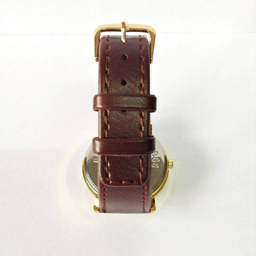 Map Watch, Vintage Style Leather Watch