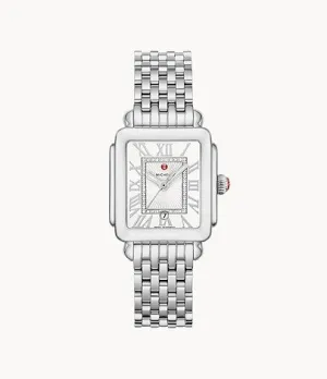 Michele Deco Madison Mid Stainless Steel Diamond Dial Watch