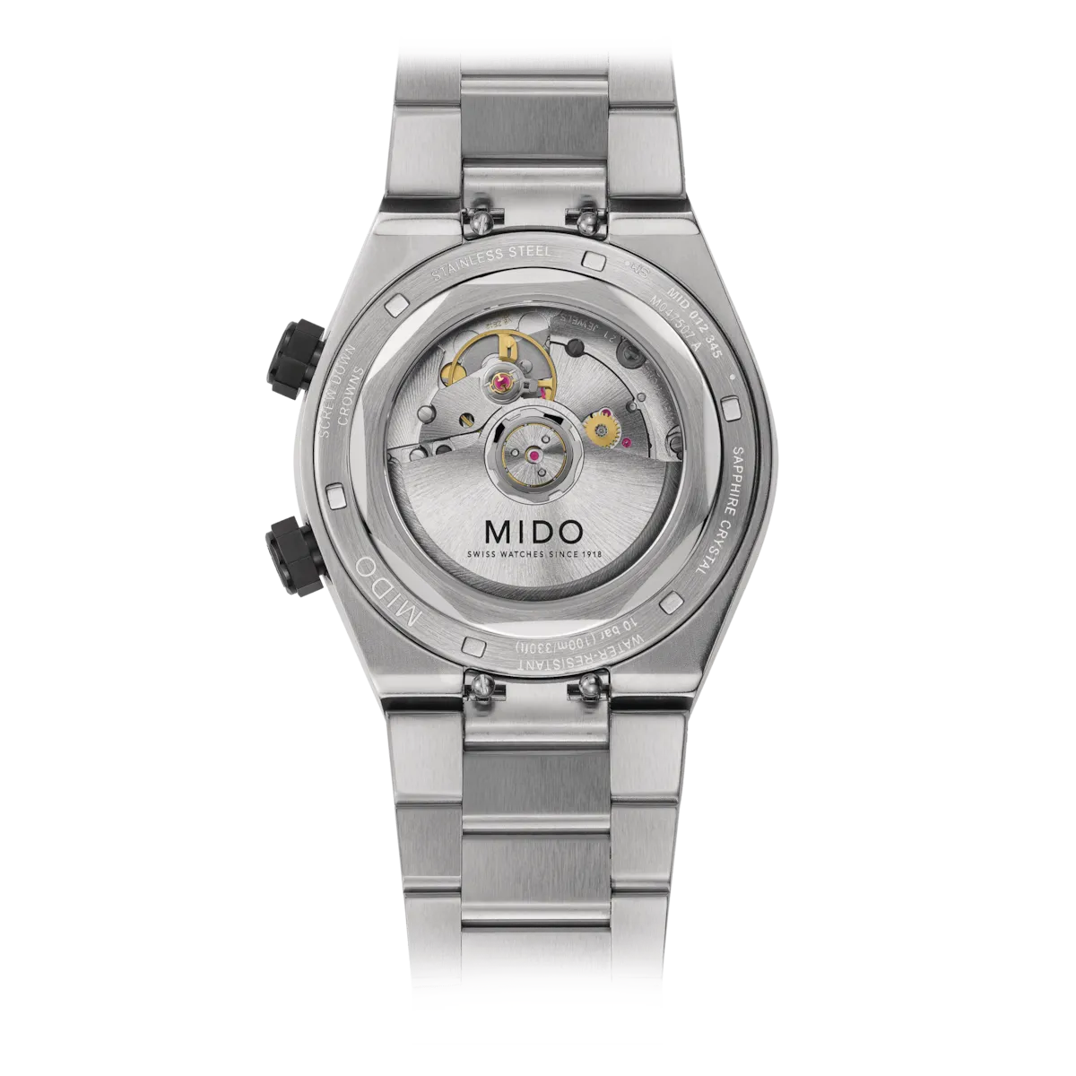 Mido Multifort 8 Two Crowns 40mm Black Dial Steel Men's Watch M0475071105100